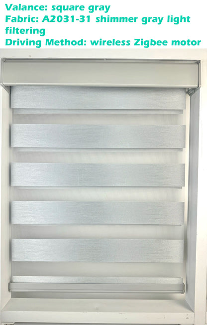 Decopedia Custom Made Zebra Blinds for Windows Motorized Roller Blinds Blackout Day and Night Window Blinds for Sliding Door - ShoreCo.Shop