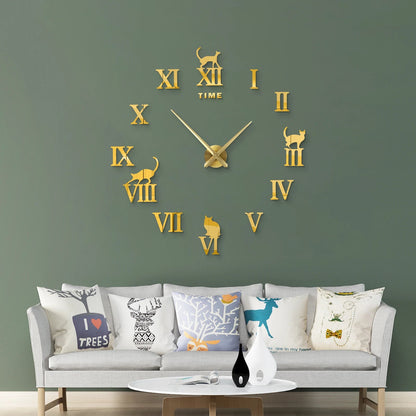 Large Wall Clock Quartz Needle 3D DIY 27" 37" or 47" Wall Clock    Home Decor Supply | Online Retail | ShoreShopper.com