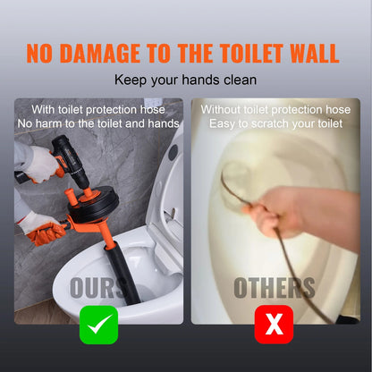 SucceBuy Drain Auger 25Ft Manual-feeding Plumbing Snake w/ Drill Attachment Drain Clog Remover Toilet Sewer Pipe Dredge for Home    Home Decor Supply | Online Retail | ShoreShopper.com