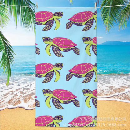Beach Turtle Animal Printed Beach Towel, Quick Drying Absorbent Beach Towel Outdoor Sports Swimming Beach Towel Face Towel Towel    Your Coastal Marketplace | Shoreshopper.com