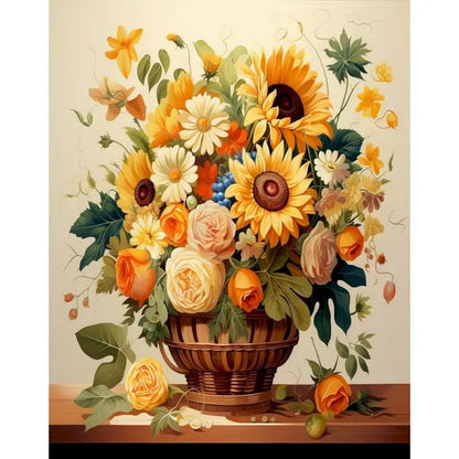 GATYZTORY Paint By Number yellow Flower Landscape Oil Painting On Canvas Floral Handmade Modern Diy Unique Gift    Home Decor Supply | Online Retail | ShoreShopper.com