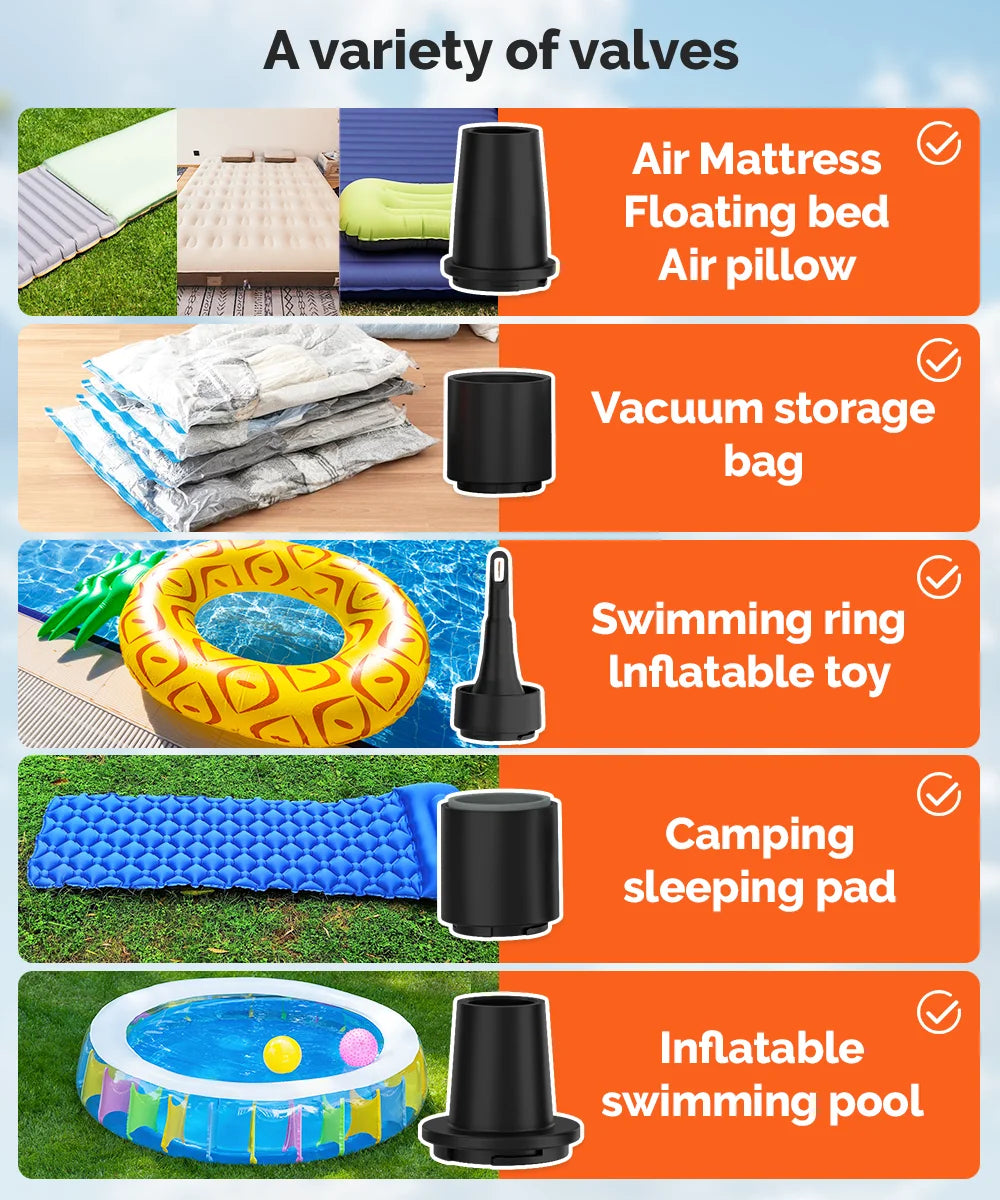 ETENWOLF AIR 3S Wireless Electric Air Pump 1300mAh Camping Light Small Inflator Deflator Outdoor Pump Pool Floats Sleeping Pads    Home Decor Supply | Online Retail | ShoreShopper.com