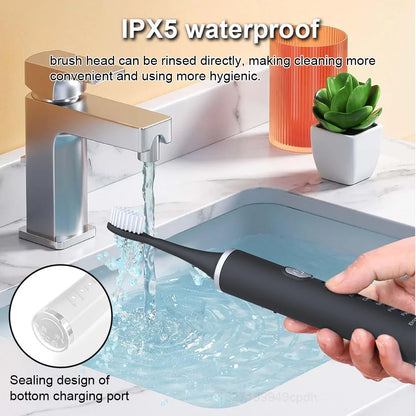 Electric Toothbrush Sonic Electric Toothbrush For Teeth Brushes Vibration Dental Tooth Cleaner USB Rechargeable Tooth Brush Case - ShoreCo.Shop