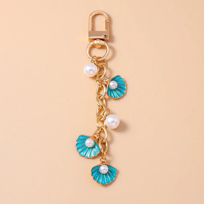 Fashion Summer Beach Shell Pearl Starfish Keychain for Women Men Car Key Handbag Purse Hanging Key Chains DIY Accessories    Your Coastal Marketplace | Shoreshopper.com