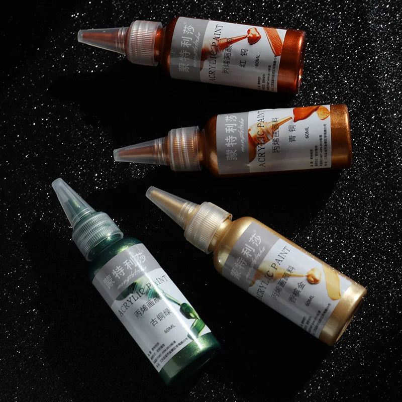 60ml Gold Paint Metallic acrylic paint waterproof not faded DIY painted Pigments    Home Decor Supply | Online Retail | ShoreShopper.com