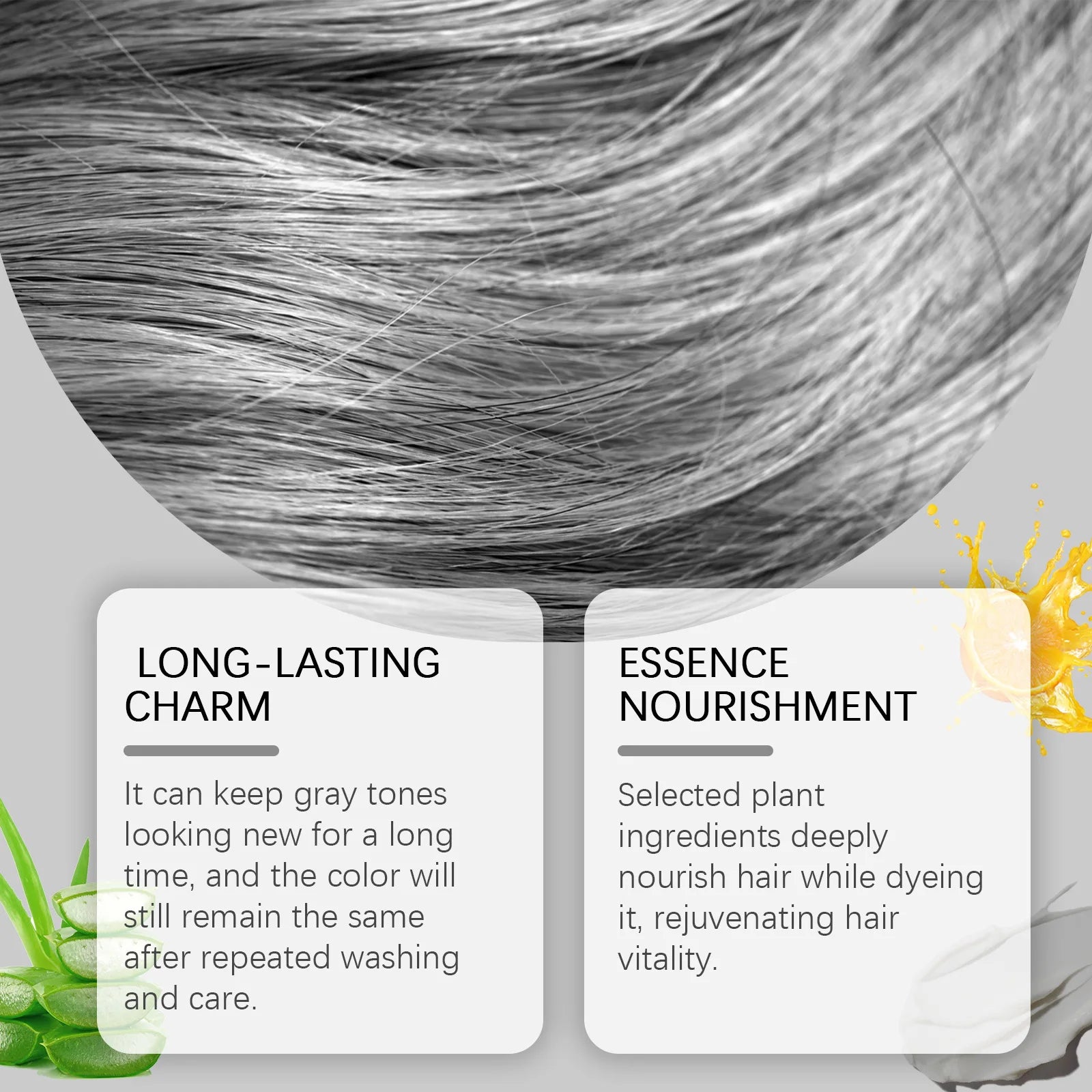 Hoegoa Grey Hair Cream Long Lasting Colour Lock Nourishing Phytocare Trendy Hair Colour Hairdresser - ShoreCo.Shop