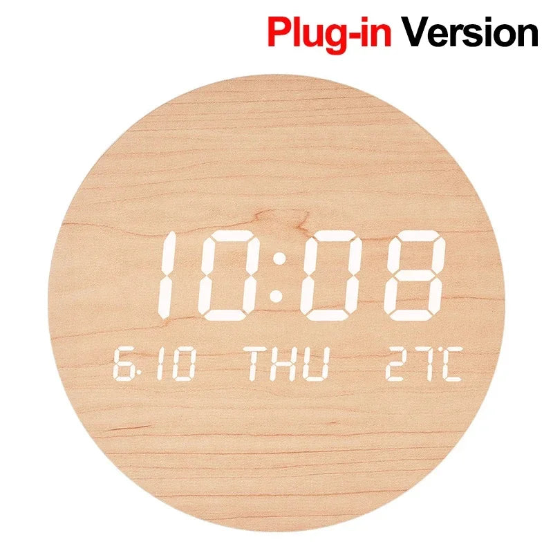 LED Digital Wall Clock Temperature Date Time Multi-function Display Living Room Home Bedroom Silent Clock Fashion Wall Clock    Home Decor Supply | Online Retail | ShoreShopper.com