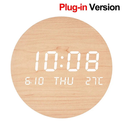 LED Digital Wall Clock Temperature Date Time Multi-function Display Living Room Home Bedroom Silent Clock Fashion Wall Clock    Home Decor Supply | Online Retail | ShoreShopper.com