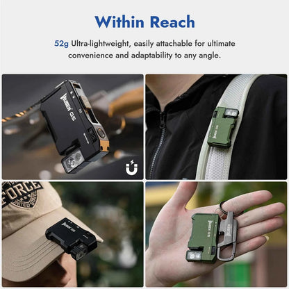 WUBEN G5 Rechargeable EDC Flashlight, 400 Lumens Dual Light Sources Mini Flashlight with RGB Light, Portable Pocket Flashlights