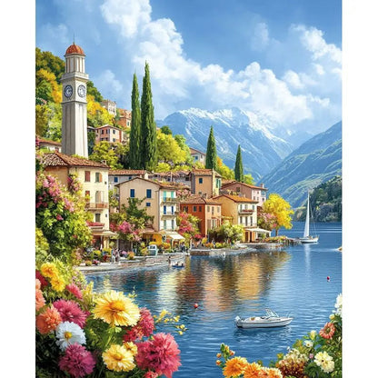 CHENISTORY Paint By Number House Landscape Kits Drawing On Canvas DIY Pictures By Number HandPainted Gift Home Decoration    Home Decor Supply | Online Retail | ShoreShopper.com