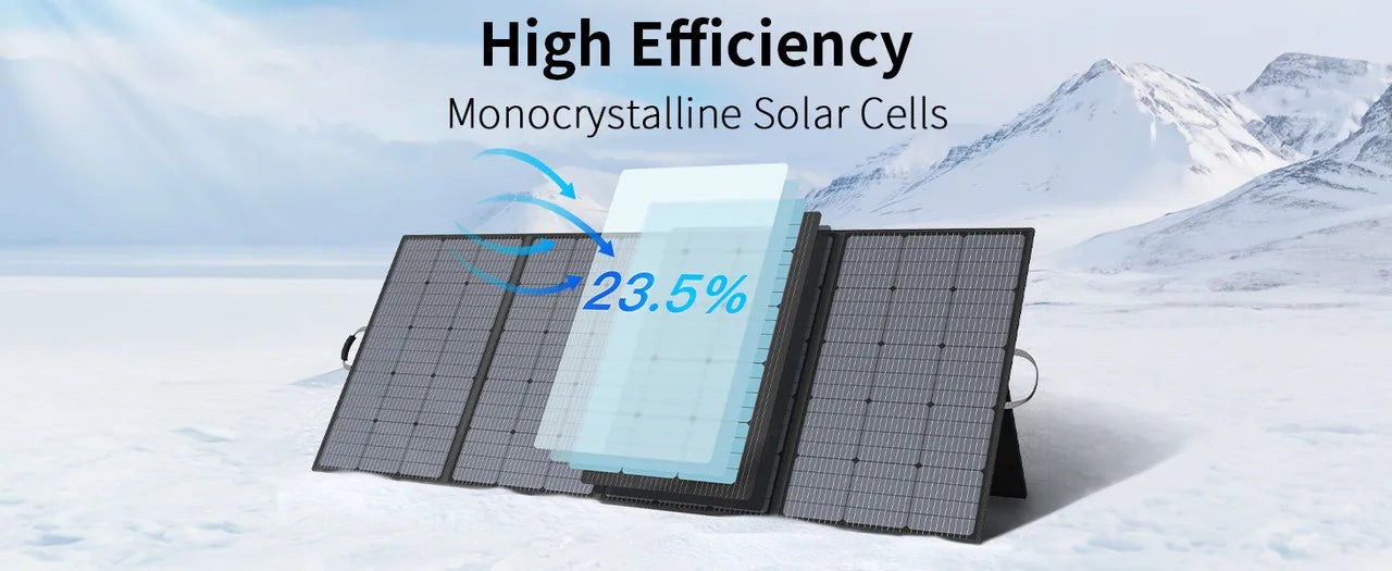 MHPOWOS 400W Portable Solar Panel, Lightweight Foldable Solar Panels with an Adjustable Kickstand, IP67 Waterproof Solar Charger    Home Decor Supply | Online Retail | ShoreShopper.com