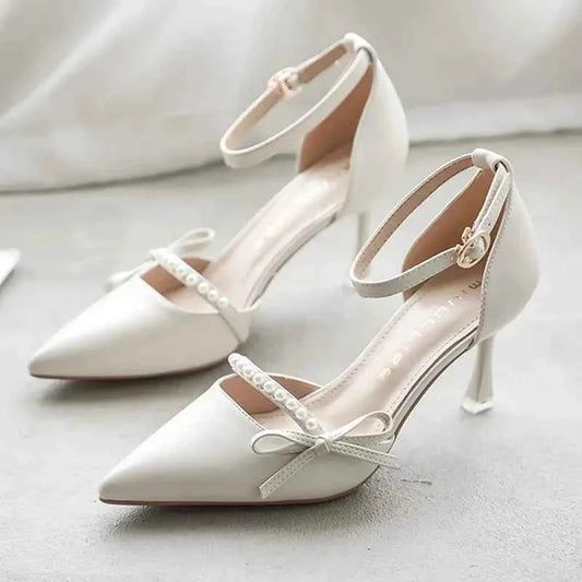 2026 New Women Shoes Fashion Pointed Tip High Heeled Sandals for Woman Elegant French Casual Shoe Designer Shoes Sandalias Mujer