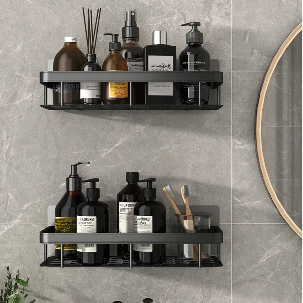 Bathroom Shelf Kitchen Storage Organizer Aluminum Alloy Shampoo Rack Shower Shelf Bathroom Accessories No Drill Shelf    Home Decor Supply | Online Retail | ShoreShopper.com
