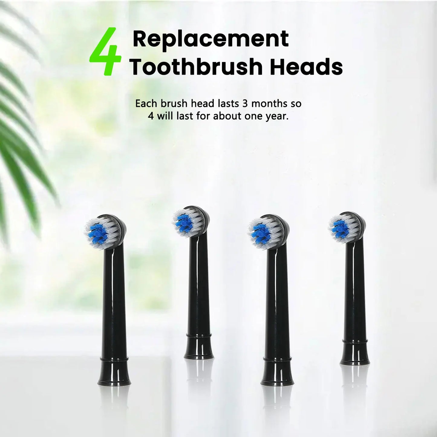 Fairywill Electric Toothbrush T2233Powerful Rotation Cleaning 4 Replacement Heads Rechargeable Sonic Toothbrush for Adults - ShoreCo.Shop