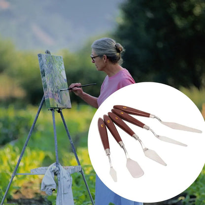 Hot 5PCS Stainless Steel Scraper Spatula Art Supplies for Artist Canva Oil Paint Color Mixing Palette Knife Painting Wholesale    Home Decor Supply | Online Retail | ShoreShopper.com