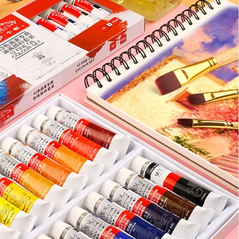 Winsor & Newton 12/18/24 Colors Professional Color Oil Paints 12ml Tube Painting Pigments With Brush And Palette Art Supplies    Home Decor Supply | Online Retail | ShoreShopper.com