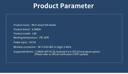 Automatic Aquarium Fish Tank Feeder Timing/Wifi Wireless Smart Phone App Intelligent Speaker Voice Remote Control Fish Feeding - ShoreCo.Shop