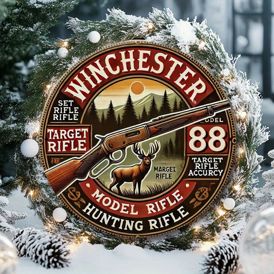 Winchester 88 Vintage Aluminum Wall Art Sign - Rustic 2D Metal Decor for Home, Office, Bar - 7.87"x7.87", Easy to Hang    Home Decor Supply | Online Retail | ShoreShopper.com