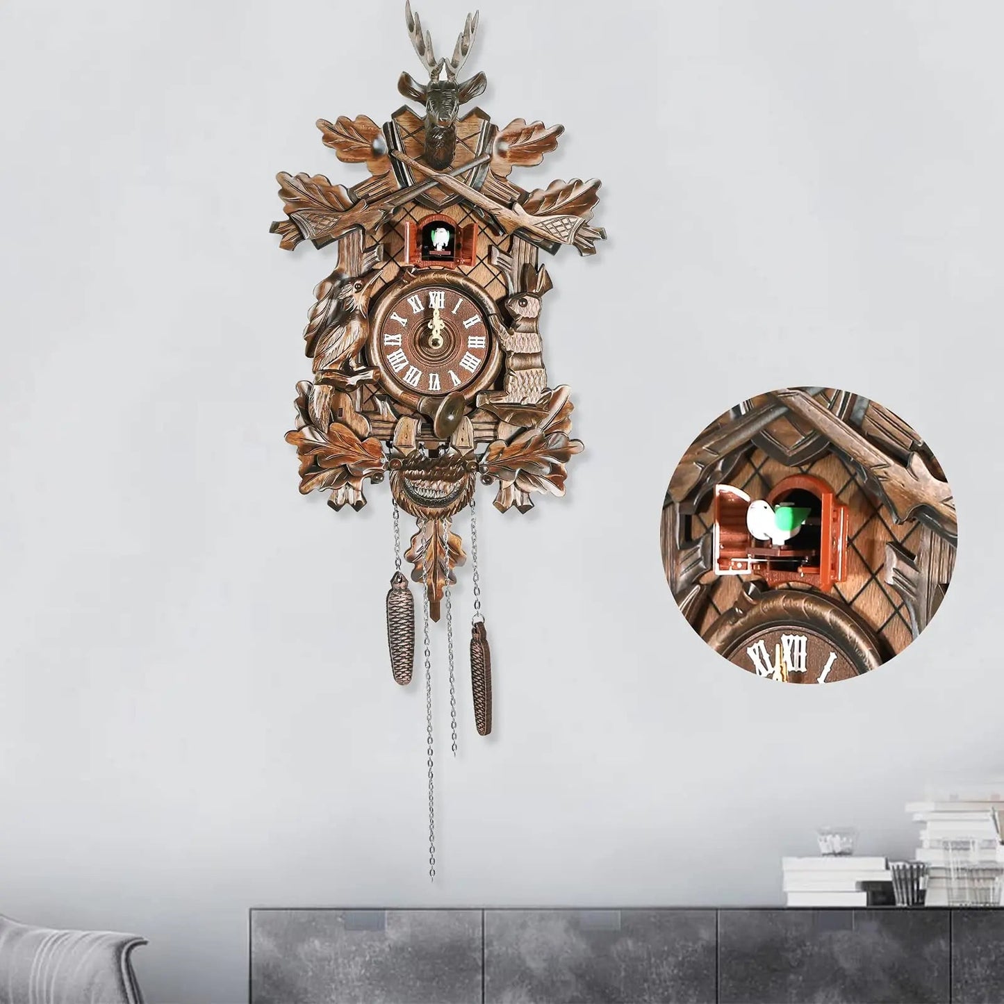 German Traditional Black Forest Wooden Style Cuckoo Clock Handmade    Home Decor Supply | Online Retail | ShoreShopper.com