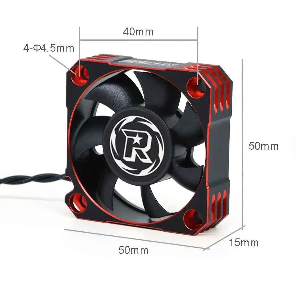 ROCKET-RC 25/30/35/40/50mm V2 Metal Cooling Fan 32000/28000/21000/16000/10000RPM for 1/8 1/10 1/12 RC Car 540/550/3650 Motor ESC