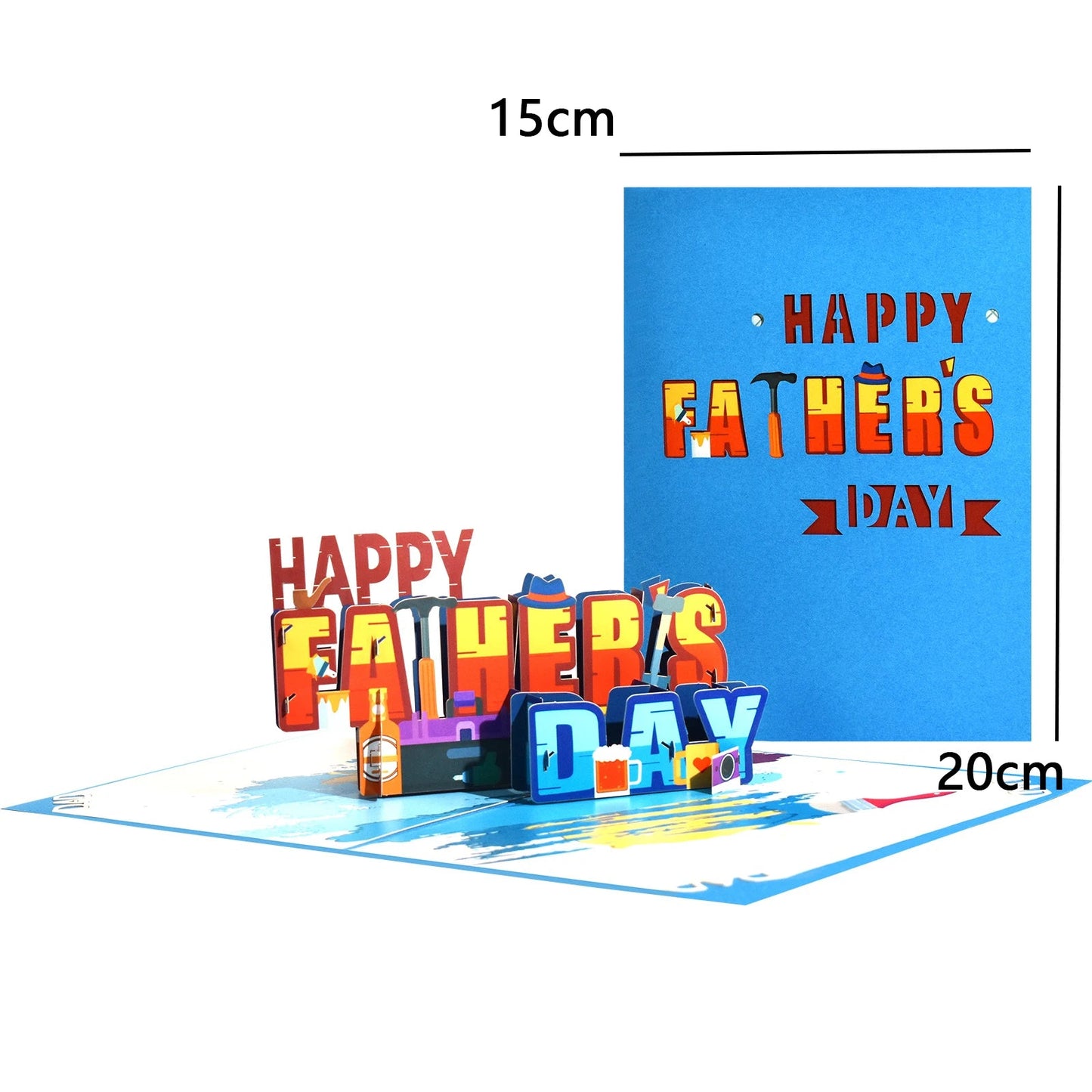 3D Pop-Up Father's Day Greeting Card Unique Handmade Gift for Dad Birthday Card with Notecard    Your Coastal Marketplace | Shoreshopper.com