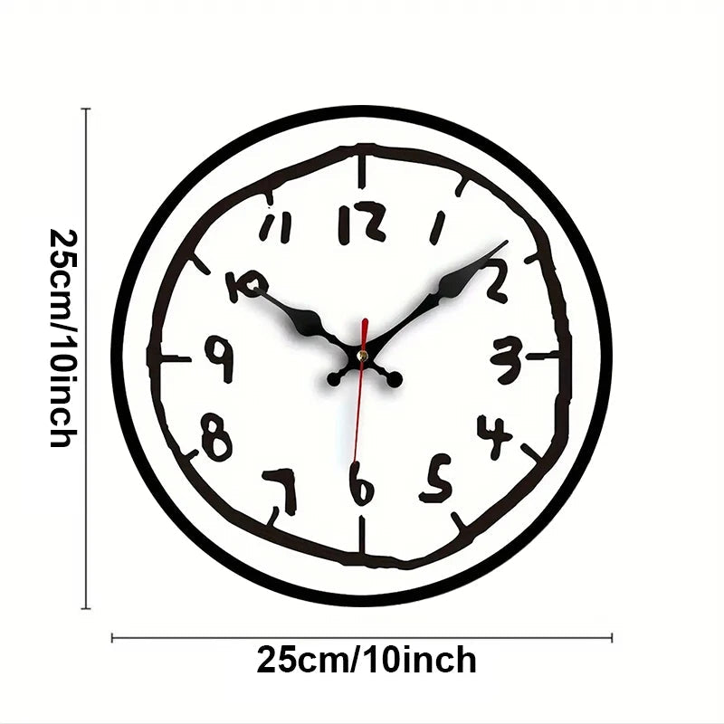 Creative Hand Drawing Wooden Silent Hanging Wall Clock, For Living Room, Office, Study Room, Bedroom, Home Decoration    Home Decor Supply | Online Retail | ShoreShopper.com