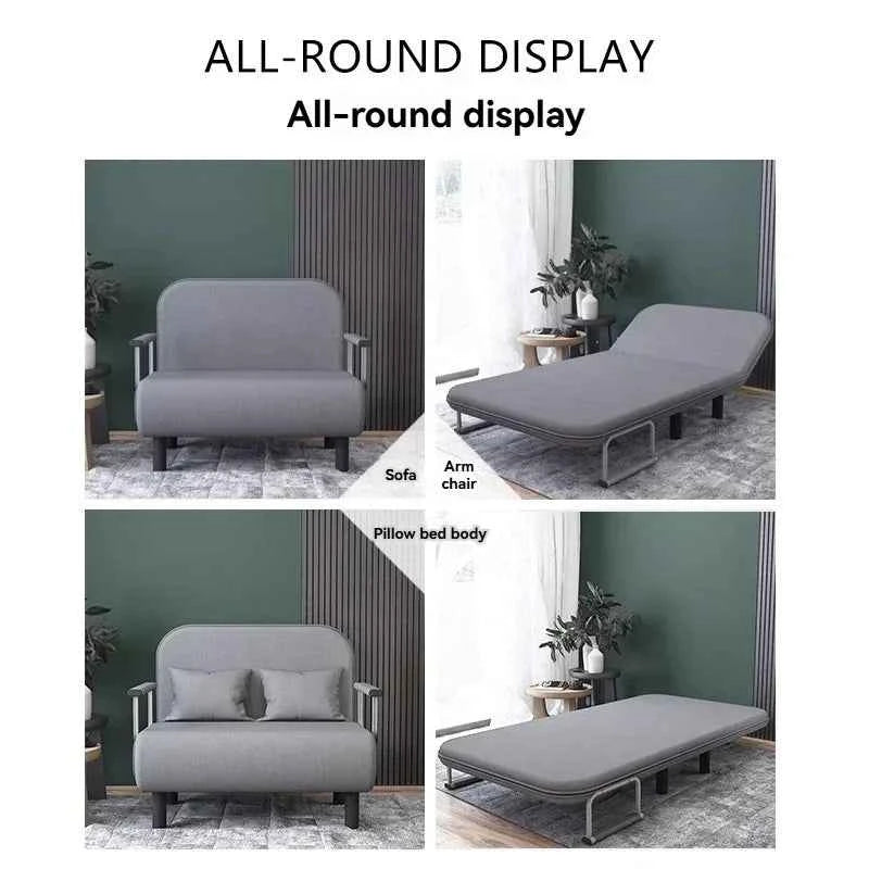 Modern folding sofa bed apartment small apartment simple single and double folding sofa with armrest