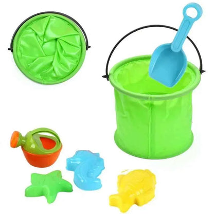 Beach Sand Bucket Toy  Collapsible Bucket Gardening Tool Outdoor Pool Play Tool Kids Summer Water Fun Toy Birthday Gift