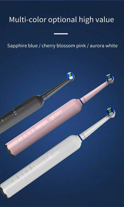 Compatible with Oral B Sonic Electric Toothbrush Smart Ultrasonic Dental Teeth Whitening Rechargeable Adult Tooth Brush 3 Head - ShoreCo.Shop
