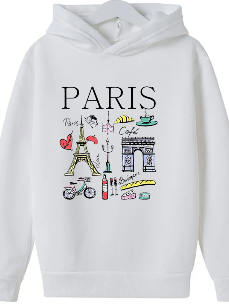 Girls Paris Landmarks & Food Pattern Print Hoodie Sweatshirt GYM Lover Thick Birthday Gift Top for Kids    Home Decor Supply | Online Retail | ShoreShopper.com