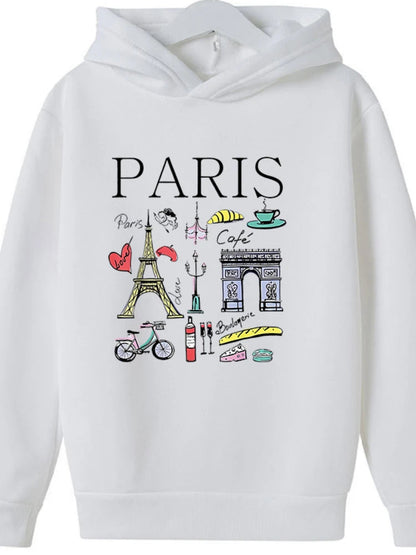 Girls Paris Landmarks & Food Pattern Print Hoodie Sweatshirt GYM Lover Thick Birthday Gift Top for Kids    Home Decor Supply | Online Retail | ShoreShopper.com