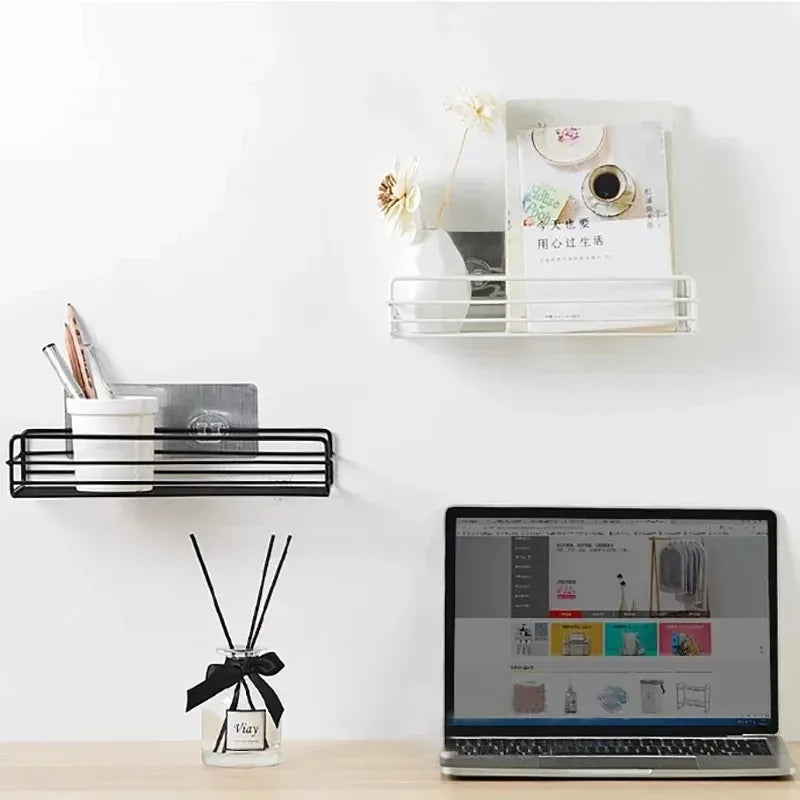 Toilet Storage Rack Bathroom Shelf No-Drill Corner Shelf Shower Wall Mounted Shelf Bracket Bathroom Accessory Organizer Shampoo    Home Decor Supply | Online Retail | ShoreShopper.com