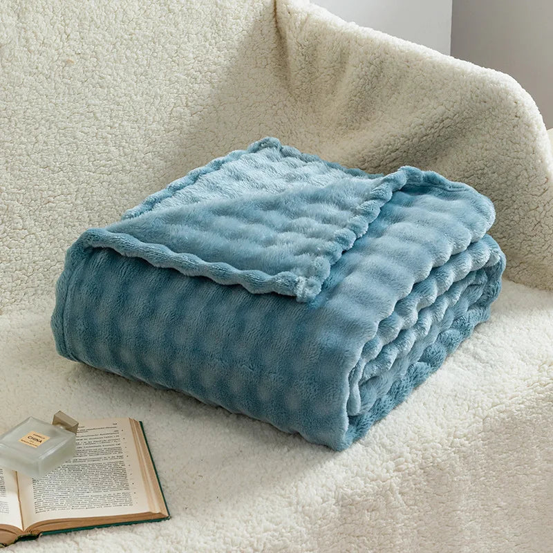 3D Bubble White Plush Blanket Textured Flannel Fleece Soft Warm Cozy Couch Throw Blanket Gift Plaid - Soft Throw Blankets    Your Coastal Marketplace | Shoreshopper.com