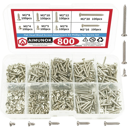800pcs M2 Self Tapping Screw Assortment Kit Tapping Screw Assortment Kit Lock Nut Wood Thread Nail Screw Sets Self Lock Nut Wood    Home Decor Supply | Online Retail | ShoreShopper.com