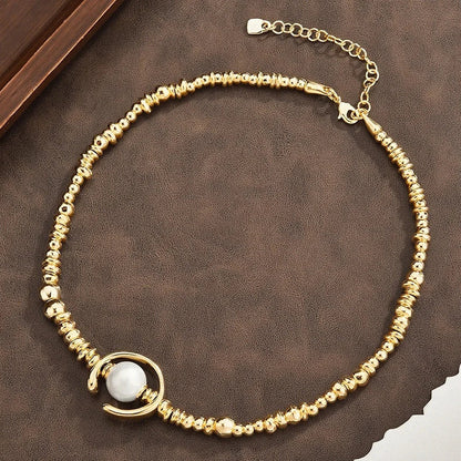 Pearl Jewelry Set, Gold Silver Necklace Earrings Bracelet Set, Elegant Wedding Party Jewelry For Women Gifts    Home Decor Supply | Online Retail | ShoreShopper.com