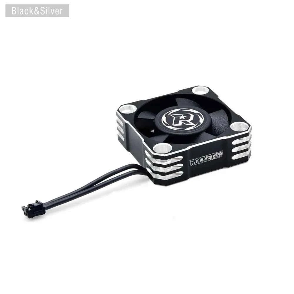 ROCKET-RC 25/30/35/40/50mm V2 Metal Cooling Fan 32000/28000/21000/16000/10000RPM for 1/8 1/10 1/12 RC Car 540/550/3650 Motor ESC
