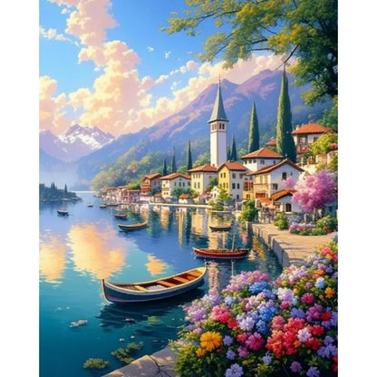 CHENISTORY Paint By Number House Landscape Kits Drawing On Canvas DIY Pictures By Number HandPainted Gift Home Decoration    Home Decor Supply | Online Retail | ShoreShopper.com