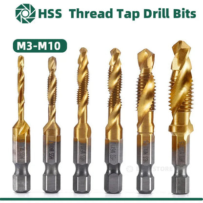 LiYu Shank Titanium Plated HSS Screw Thread Metric Tap Drill Bits Screw Machine Compound Tap M3 M4 M5 M6 M8 M10 Hand Tools    Home Decor Supply | Online Retail | ShoreShopper.com