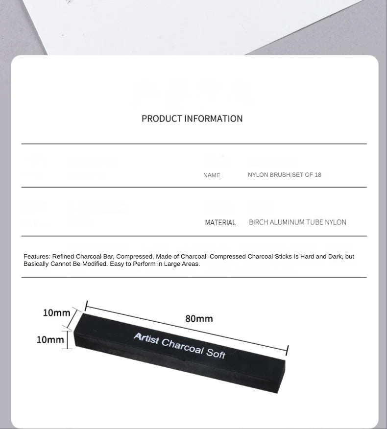 6pcs Set Square Sketch Carbon Stick Compressed Carbon Bar Drawing Carbon Pen Artist Drawing Carbon Bar Carbon Bar Art Supplies    Home Decor Supply | Online Retail | ShoreShopper.com