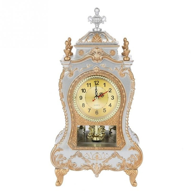 Desk Alarm Clock Vintage Clock Classical Royalty Sitting Room Desk Imperial Furnishing Creative Sit Pendulum Clock    Home Decor Supply | Online Retail | ShoreShopper.com
