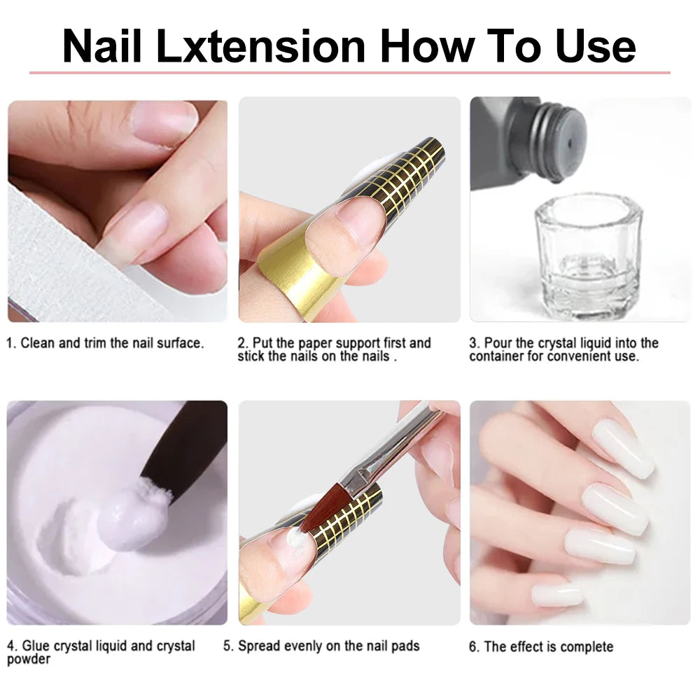 Nail Kit Set Acrylic Powder Monomer Acrylic Liquid For Nail Extension Professional Gel Manicure Set False Nails Art Tools Set *&    Home Decor Supply | Online Retail | ShoreShopper.com