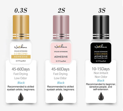 Professional 5ml 0.3S 0.5S 1S 2S 3S Eyelash Glue Fast Drying Strong False Eye Lash Extension Glue Adhesive - ShoreCo.Shop