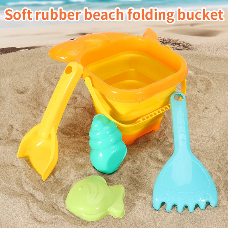 Beach Toys for Kids Sand Toys Set for Toddlers Sandbox Toys with Collapsible Bucket Shovel Rake Set Sand Molds Summer Outdoor    Your Coastal Marketplace | Shoreshopper.com