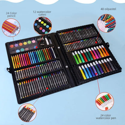 168pcs Office School Supplies Art drawing Set Oil Pastels Watercolor Markers Kids Painting Kit for Children Students School Gift    Home Decor Supply | Online Retail | ShoreShopper.com
