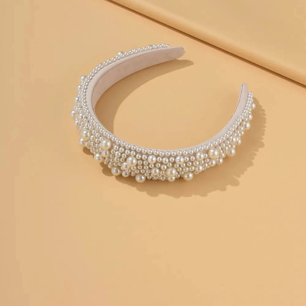 Headband For Women Wedding Bridal Hair Accessories Handmade Wide Hair Hoop Girls Headwear Wedding 2023 Jewelry White Pearl    Your Coastal Marketplace | Shoreshopper.com
