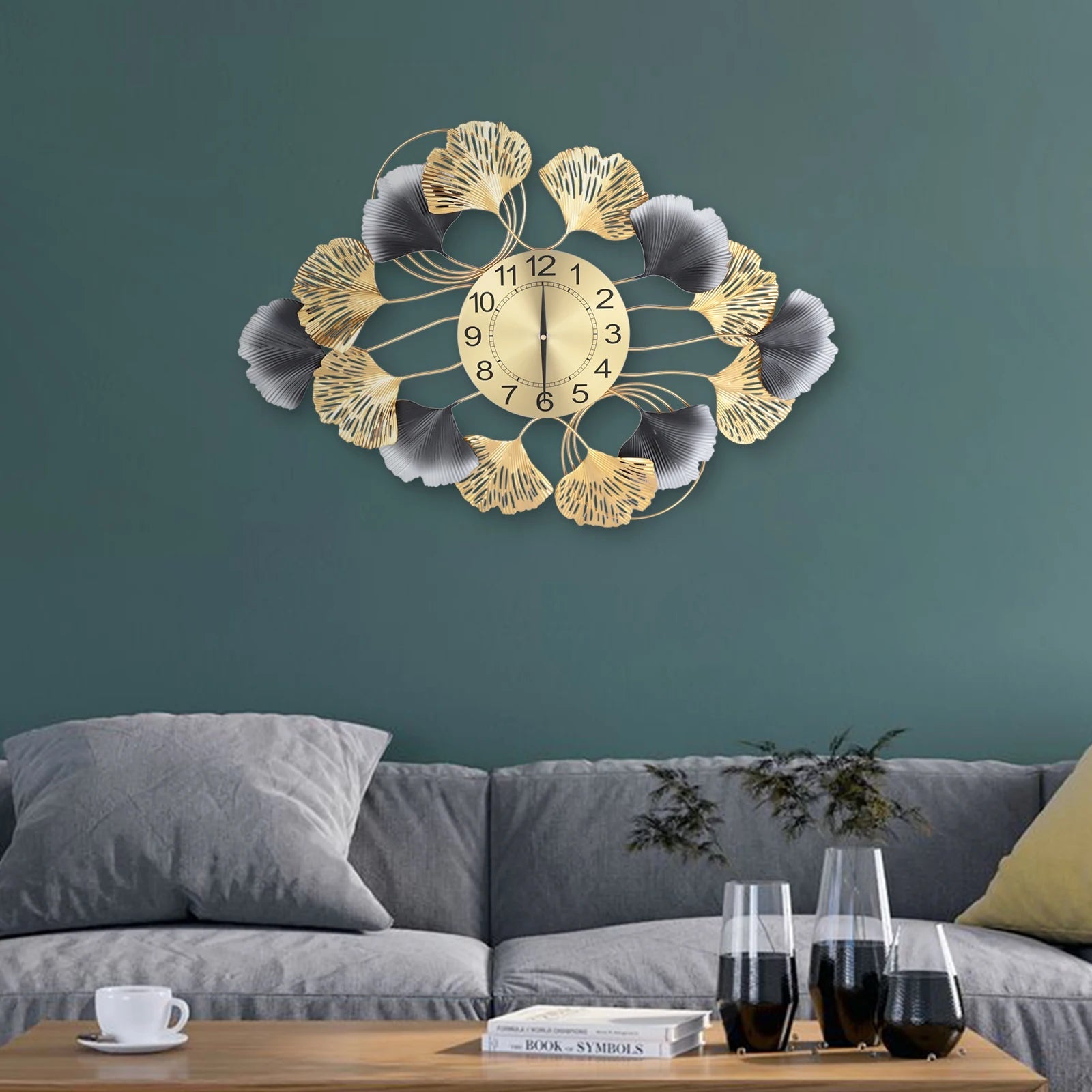 Background Art Display Design Round Gold Clock 8"    Home Decor Supply | Online Retail | ShoreShopper.com