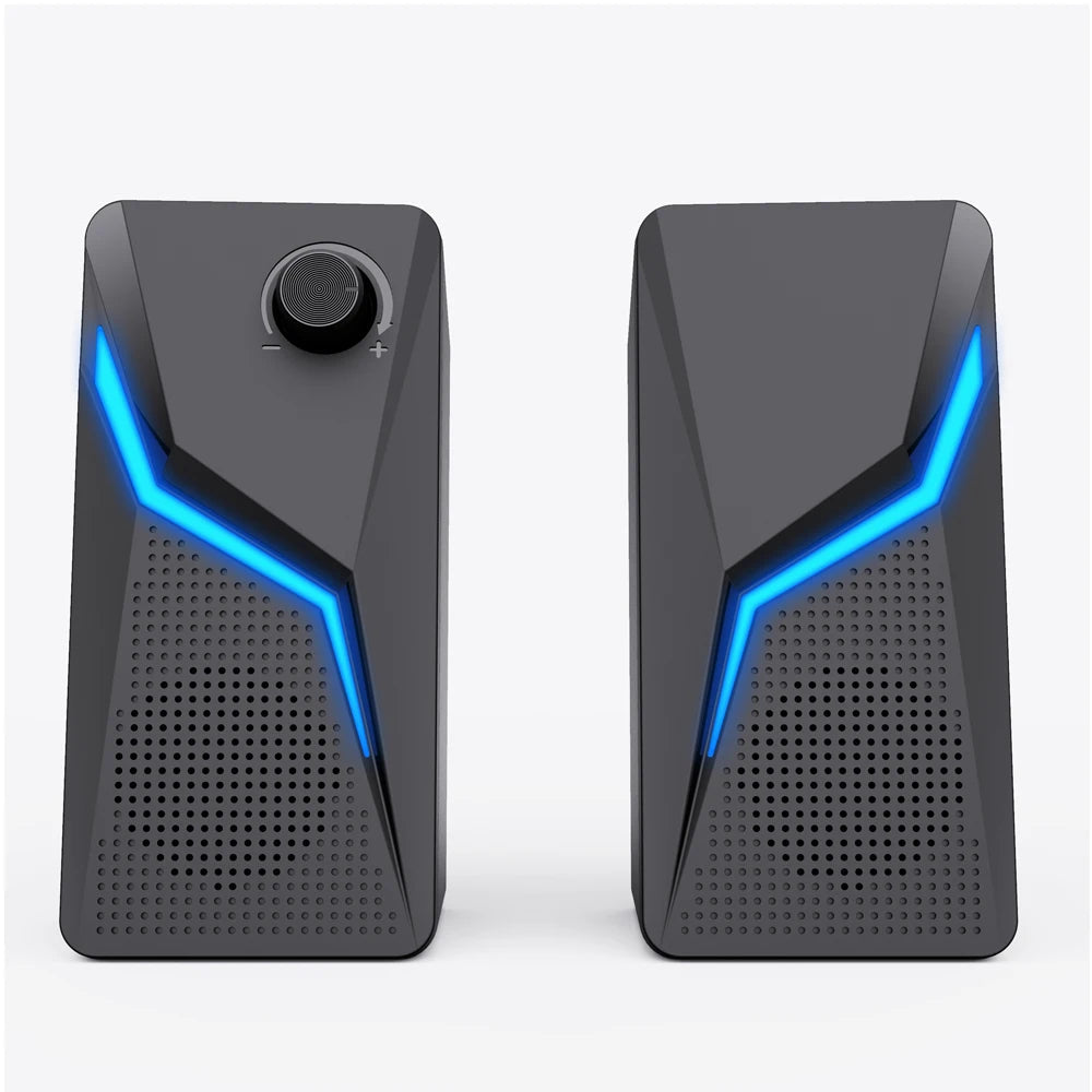 Computer Gaming Speakers PC Sound Box HIFI Stereo Microphone USB Wired With LED RGB Lighting Strong Bass 2.0 Loudspeaker    Home Decor Supply | Online Retail | ShoreShopper.com