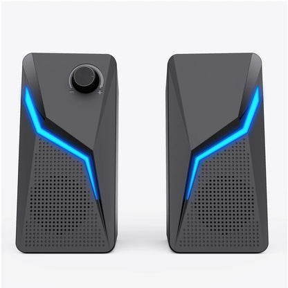 Computer Gaming Speakers PC Sound Box HIFI Stereo Microphone USB Wired With LED RGB Lighting Strong Bass 2.0 Loudspeaker    Home Decor Supply | Online Retail | ShoreShopper.com