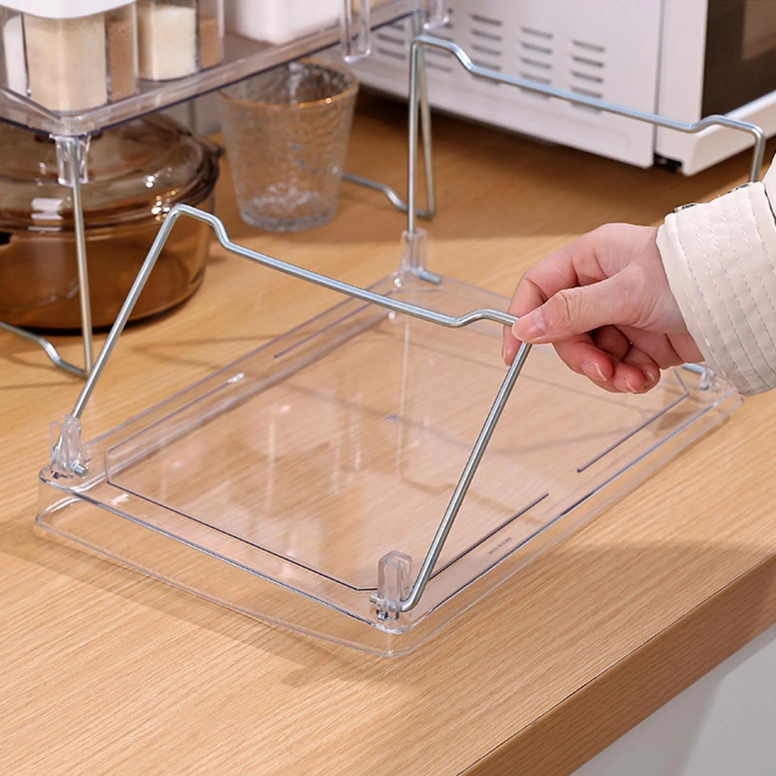 Foldable Desktop Storage Shelf Easy To Assemble  Multifunction Large Space Stackable Space Saving Stylish for Bathroom    Home Decor Supply | Online Retail | ShoreShopper.com