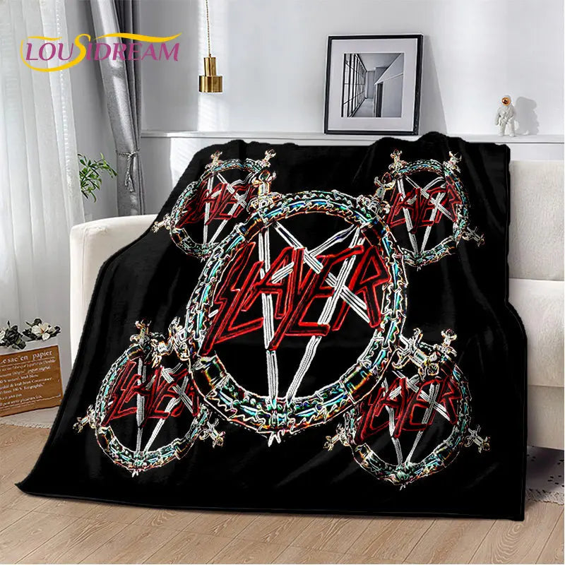 Slayer Heavy Metal Band Soft Plush Blanket,Flannel Blanket Throw Blanket for Living Room Bedroom Bed Sofa Picnic Cover Warm Kids    Your Coastal Marketplace | Shoreshopper.com